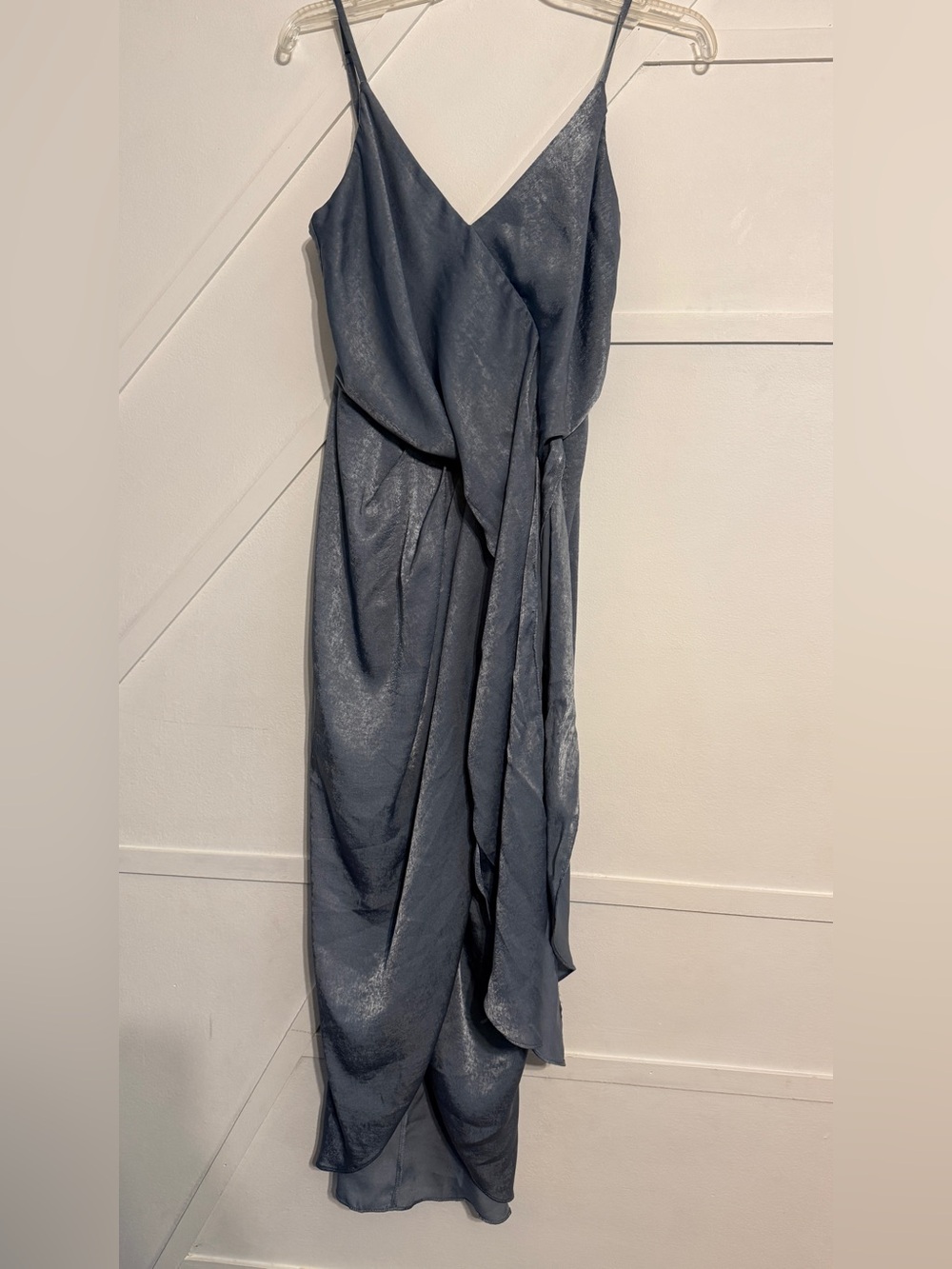 Baltic Born Slate Blue Drape Maxi Skirt